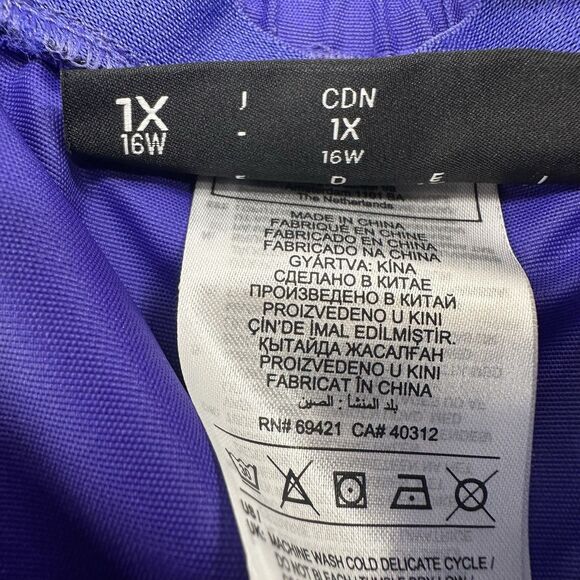 REEBOK CARDI B - Women's Windbreaker 1X Purple Cropped Jacket Tracksuit Set A54 - Picture 16 of 16